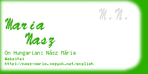 maria nasz business card