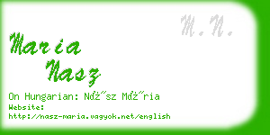 maria nasz business card